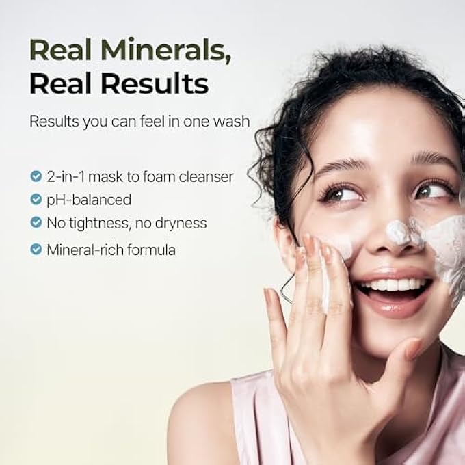 BRMUD RMUD ريليف طين التعبئة إلى رغوة منظف - 2 في 1 للتنقية والترطيب قناع طين رغوي كوري منظف للوجه للتحكم في المسام والزهم - غسول وجه لإزالة المكياج للعناية بالبشرة الكورية (3.71 أونصة سائلة) - Image 3